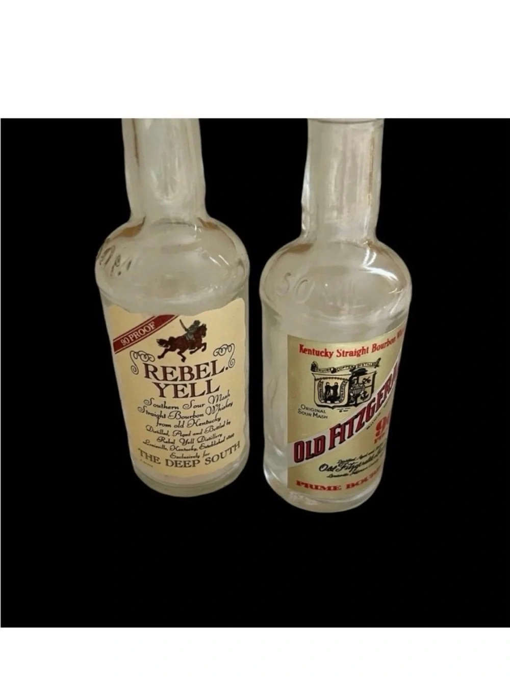Vintage Salt & Pepper Mini Liquor Bottle Shaker Set